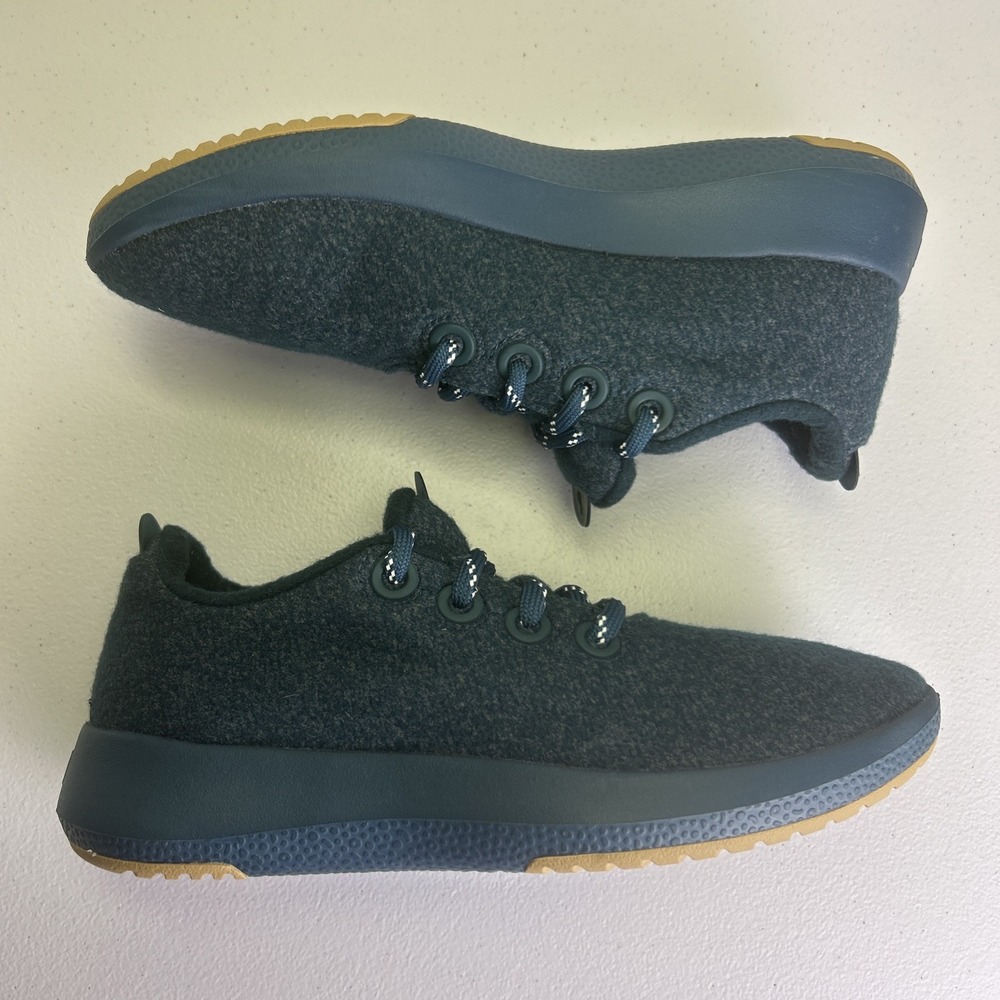 Allbirds Wool Runner Mizzle Sneaker Womens 7 Teal Blue Water Repellent - Picture 6 of 8
